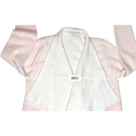 ChicWish Soft Blush Pink Wool Blend Drape Open Cardigan Sweater One Size $90 - Picture 6 of 9
